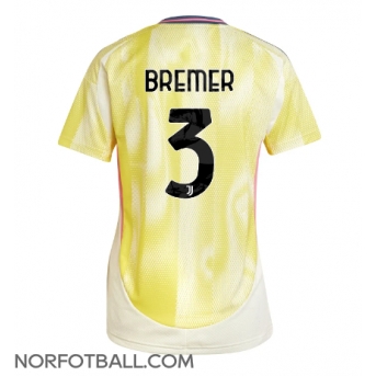 Billige Fotballdrakt Juventus Gleison Bremer #3 Replika Bortedrakt Dame 2024-25 Kortermet